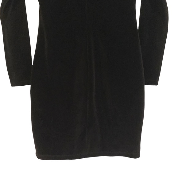 COPY - NWT ALEXANDER WANG Long Sleeve Turtleneck Velour Mini Dress Back Cutout … - Picture 11 of 13